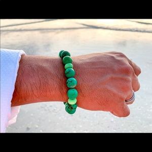Men’s magnesite and chrysocolla bracelet. One size